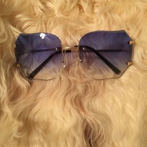 Blue tinted sunglasses